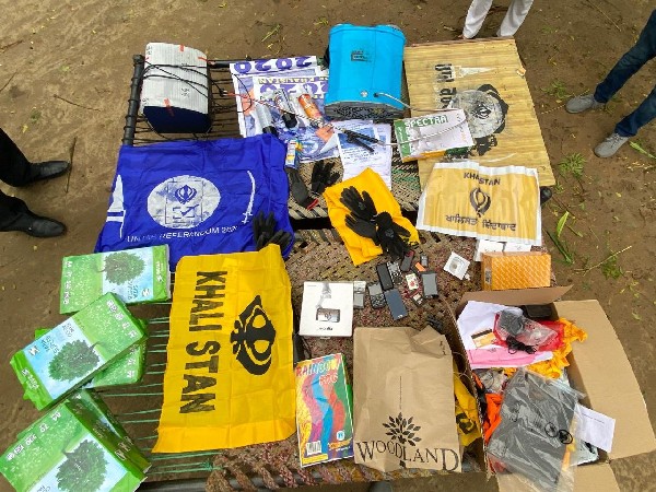 Materials recovered from members of Sikhs for Justice by Punjab police (Photo/ANI)