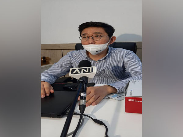 Managing Director (MD) SH Kim, SD Biosensor talking to ANI on Saturday. Photo/ANI