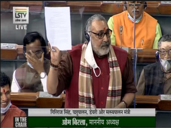 Union Minister of Fisheries, Animal Husbandry and Dairying of India, Giriraj Singh in Lo Sabha 