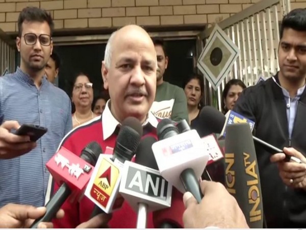 Delhi Deputy Chief Minister Manish Sisodia speaks to media in New Delhi on Saturday [Photo/ANI]