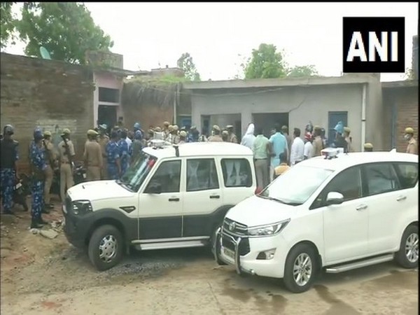 A Special Investigation Team (SIT), which is formed to investigate cases related to Vikas Dubey's encounter, reached Bikru village in Kanpur. Photo/ANI