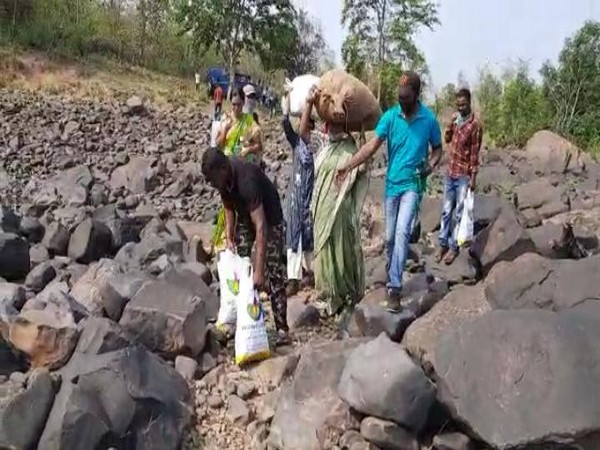 Telangana MLA travels 20 kms daily to distribute essentials among needy in secluded areas. Photo/ ANI