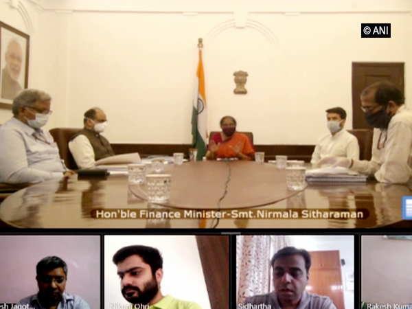 Union Finance Minister Nirmala Sitharaman in New Delhi on Friday. [Photo/ANI]