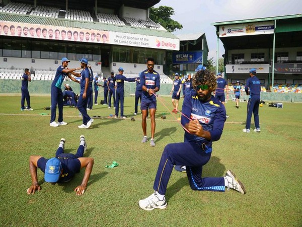 Sri Lankan team players training before the coronavirus outbreak. (Photo/SLC Twitter) 