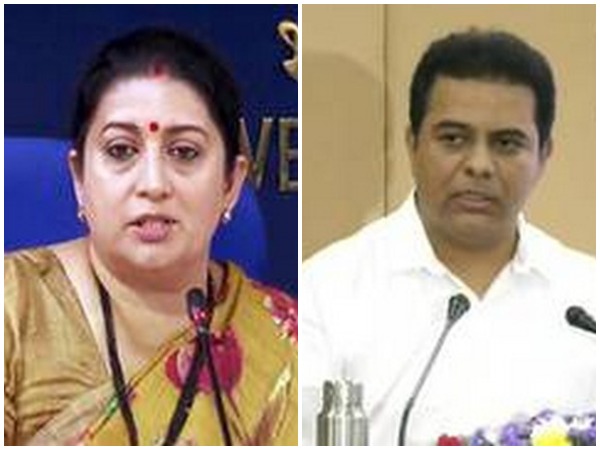 Smriti Irani and KT Rama Rao (File photo)