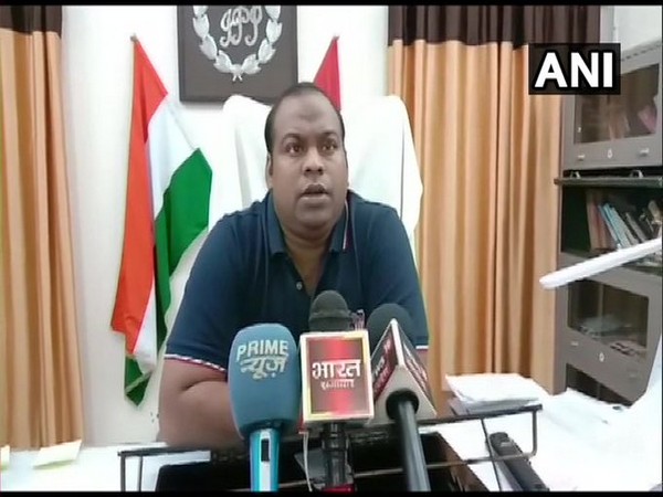 SP Satyendra Kumar speaking to reporters in Lakhimpur Kheri on Saturday. (Photo/ANI)