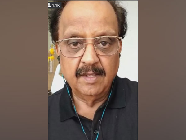 A still from the video shared by singer SP Balasubrahmanyam (Image source: Facebook)