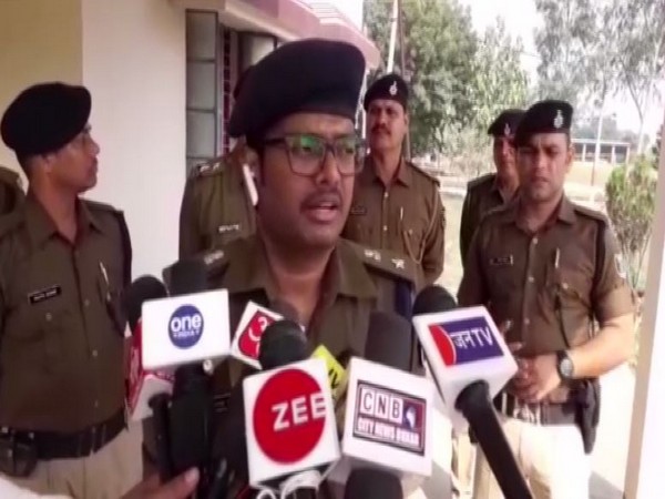 Superintendent of Police (SP) Upendra Nath Verma speaking to reporters in Buxar on Tuesday. Photo/ANI