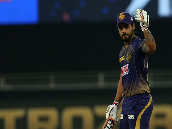 KKR's Nitish Rana in action against CSK (Photo/ iplt20.com)