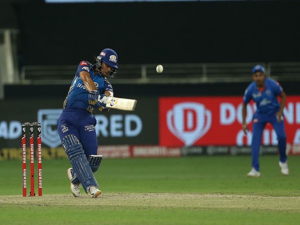 Mumbai Indians' batsman Ishan Kishan in action against Delhi Capitals (Photo/ iplt20.com)
