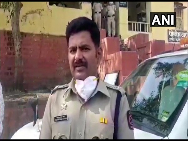 Vijay Kumar Magar, SP, Nanded, Maharashtra, talking to reporters on Sunday.