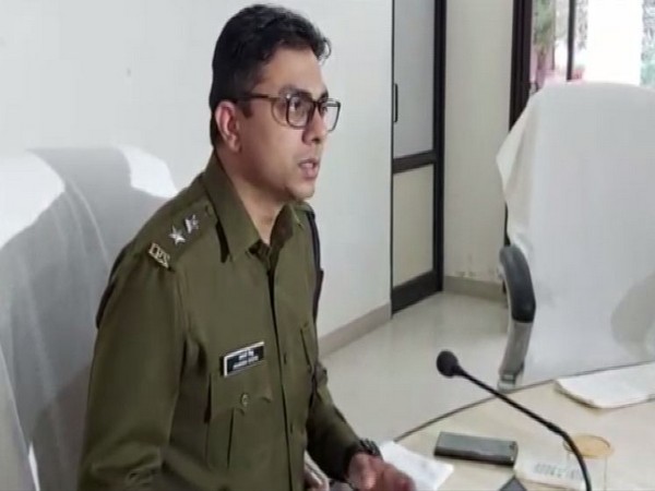 Superintendent of Police (SP) Adarsh Sidhu speaking to reporters in Tonk on Monday. Photo/ANI