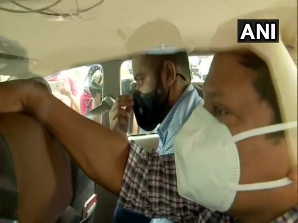 Shiv Sena MLA Pratap Sarnaik's son being detained by ED on Tuesday. [Photo/ANI]
