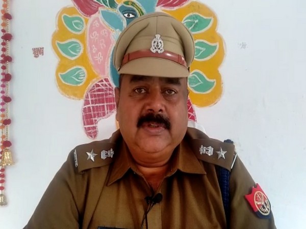 Senior Superintendent of Police Sanjay Yadav while talking to reporters in Ballia on Friday. Photo/ANI