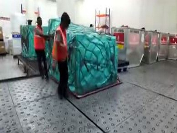 At the Delhi airports' air cargo facility. (Photo/ANI)