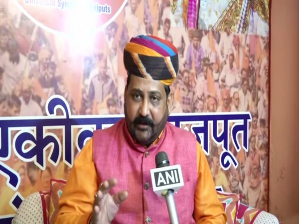 Rajput Karni Sena president Sukhdev Singh Gogamedi talking to ANI in Jaipur on Wednesday. Photo/ANI