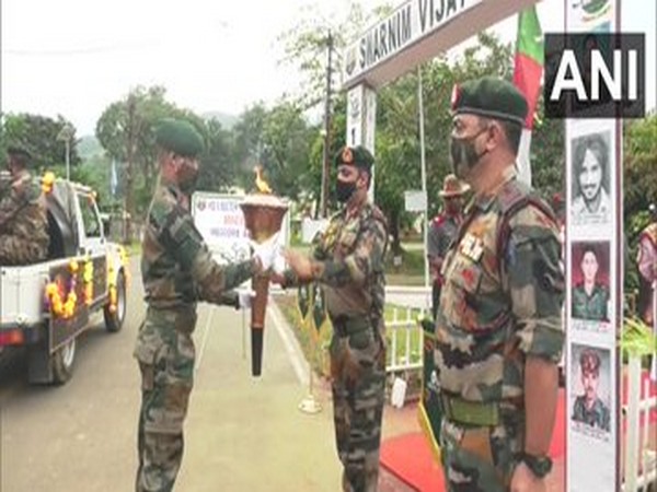 Victory Flame reaches Manipur's Keithelmanbi (Photo/ANI) 