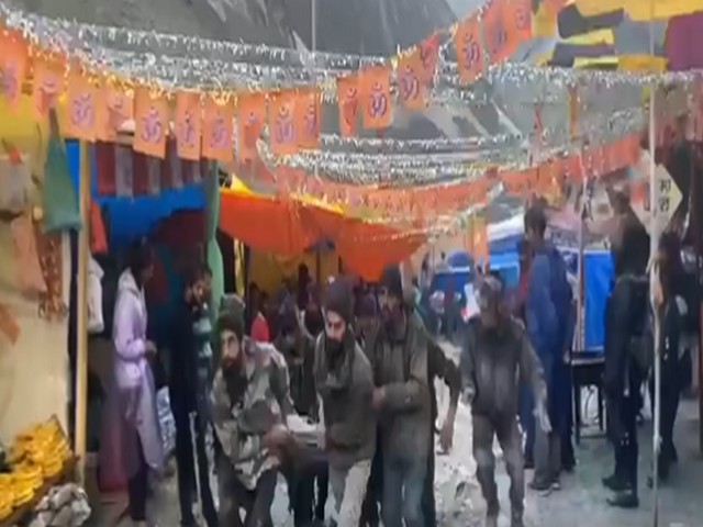 Visual from the recue operations after the cloudburst in Amarnath yatra (Photo/ANI)