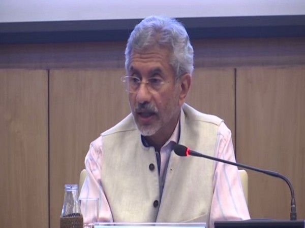External Affairs Minister S Jaishankar addressing the audience while launching the PhD fellowship programme in New Delhi on Monday. Photo/ANI