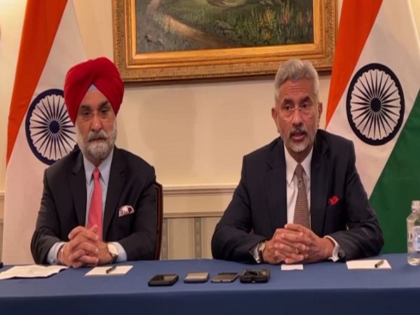 EAM S jaishankar and India's Ambassador to US Taranjit Singh Sandhu