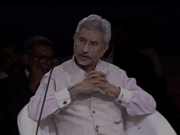External Affairs Minister S Jaishankar at an interactive session of the World Economic Forum in New Delhi on Friday. (Photo/ANI)