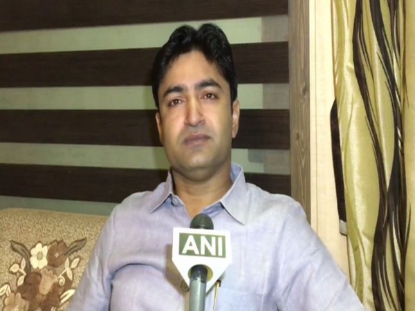 BJP MLA Abhijeet Singh Saang speaking to ANI in Kanpur, Uttar Pradesh on Monday.