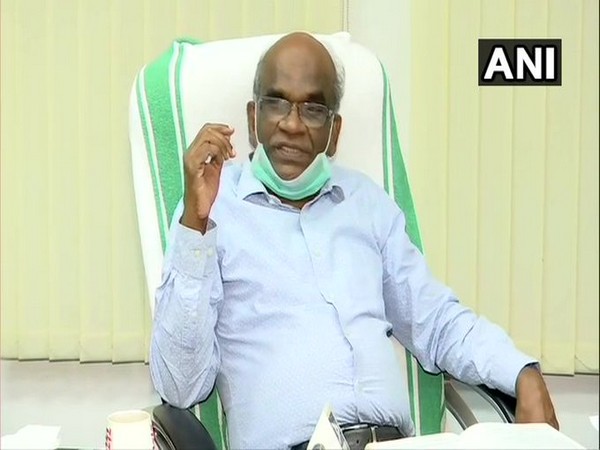 Travancore Devaswom Board President N Vasu talking to reporters on Wednesday. Photo/ANI