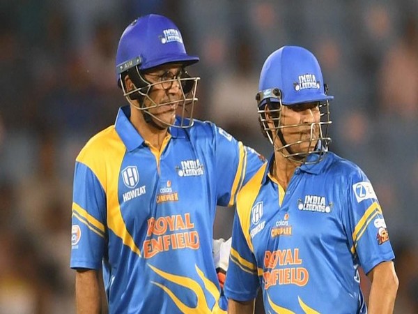 Virender Sehwag and Sachin Tendulkar (Photo/ India Legends Twitter)  