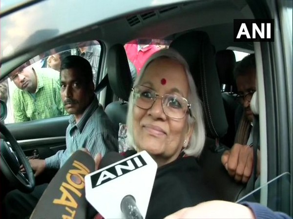 One of the two Supreme Court-appointed mediator Sadhna Ramachandran speaking to reporters on Thursday. Photo/ANI
