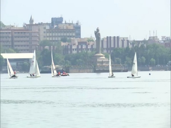 Hussain Sagar Lake ahead of the Hyderabad sailing week. Photo/ANI