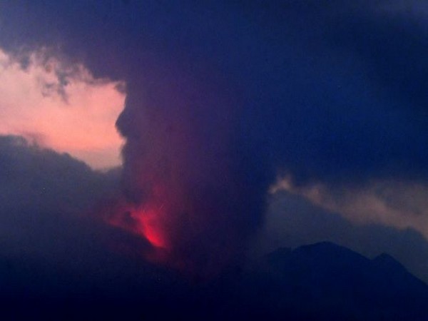 A remote camera image show shows an eruption of Sakurajima in Kumamoto prefecture. (Photo Credit - Reuters)
