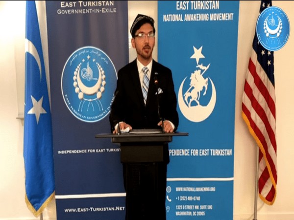 Prime Minister Salih Hudayar on behalf of the East Turkistan Government-in-Exile (Photo Credit: ETGE)
