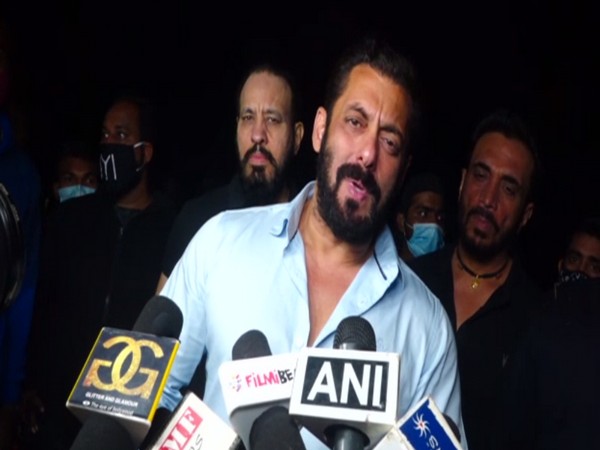 Bollywood superstar Salman Khan speaking to reporters on the occasion of his 55th Birthday. (Photo/ANI)