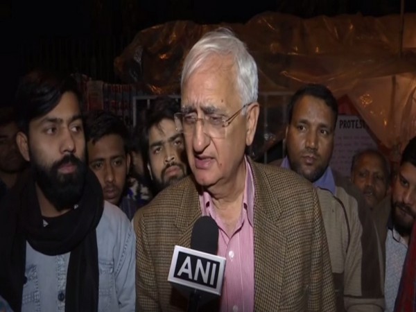 Senior Congress leader Salman Khurshid talking to ANI in New Delhi on Sunday. Photo/ANI