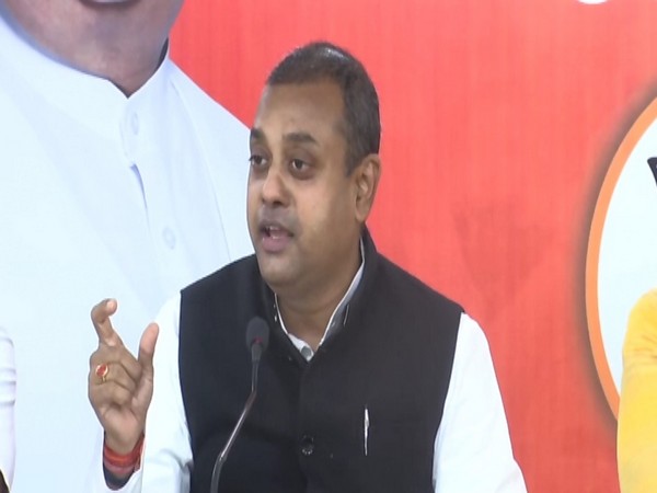 BJP spokesperson Sambit Patra addressing a press conference in Hyderabad on Saturday. Photo/ANI