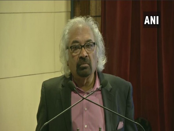 Indian Overseas Congress chief Sam Pitroda speaking at an event in New Delhi on Saturday. Photo/ANI
