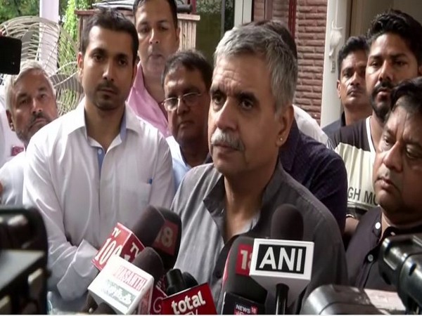 Sandeep Dikshit, talking to media reporters after Rahul Gandhi's visit on July 26. Photo/ANI