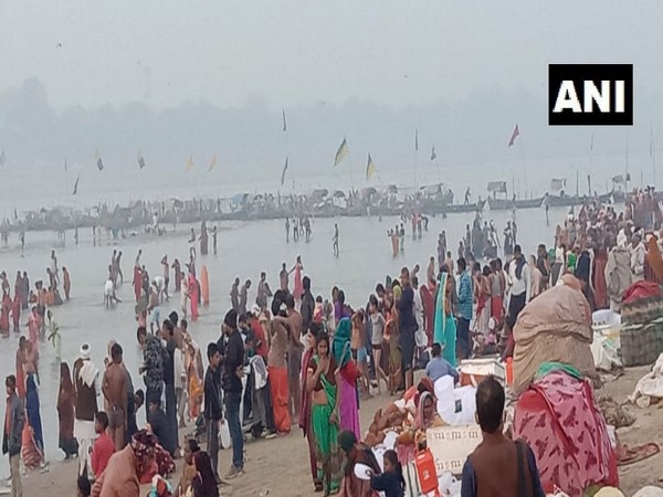 Visual from Triveni Sangam in Prayagraj (Photo/ANI)