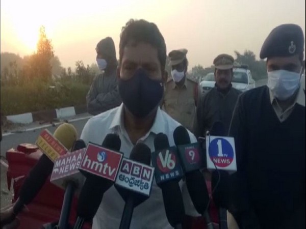 Chandra Shekar Reddy, SP of Sangareddy addresses the media