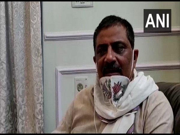 Bihar Minister Sanjay Jha speaking to ANI on Monday. (Photo/ANI)