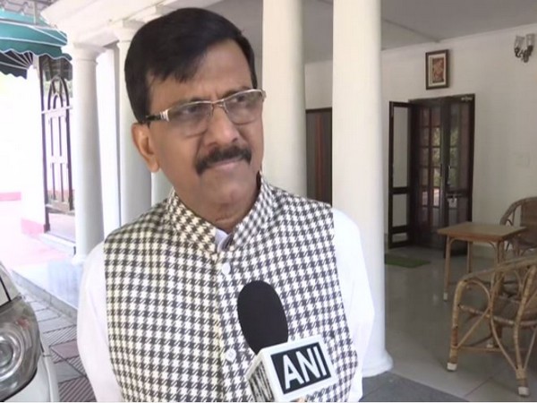 Shiv Sena leader Sanjay Raut speaking to ANI on Monday. Photo/ANI