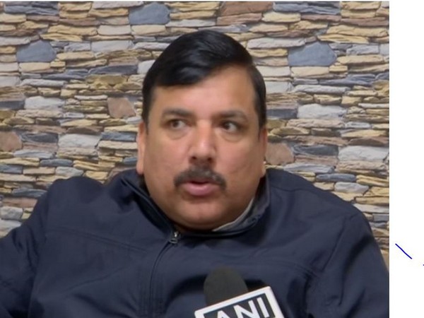 AAP national spokesperson Sanjay Singh speaking to ANI on Sunday Photo/ANI