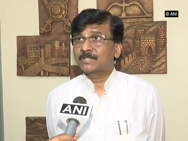 Shiv Sena leader and Rajya Sabha MP Sanjay Raut speaking to ANI in Mumbai, Maharashtra on Friday.