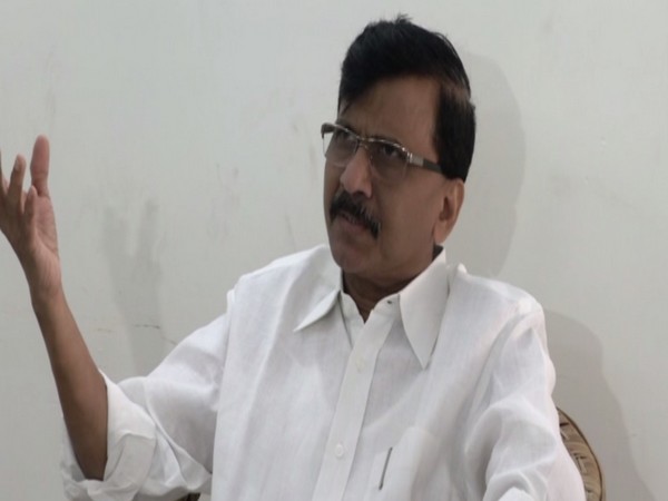 Shiv Sena leader Sanjay Raut addressing a press conference in New Delhi on Tuesday. Photo/ANI