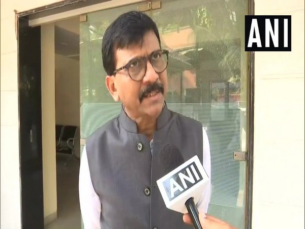 Shiv Sena spokesperson Sanjay Raut speaking to ANI in Mumbai on Friday.