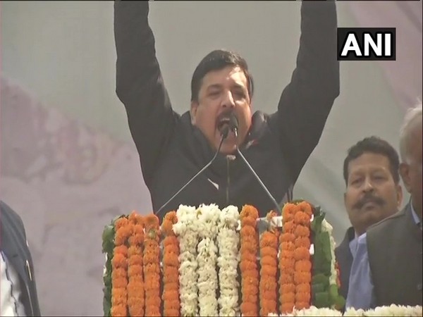 AAP leader Sanjay Singh in New Delhi on Tuesday.
