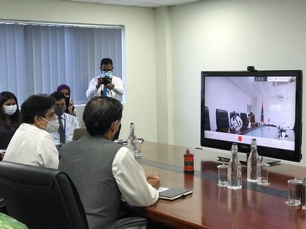 High Commissioner of India in Maldives Sunjay Sudhir participated in contract award ceremony for 'Development of 5 Eco-tourism zones' in Addu.