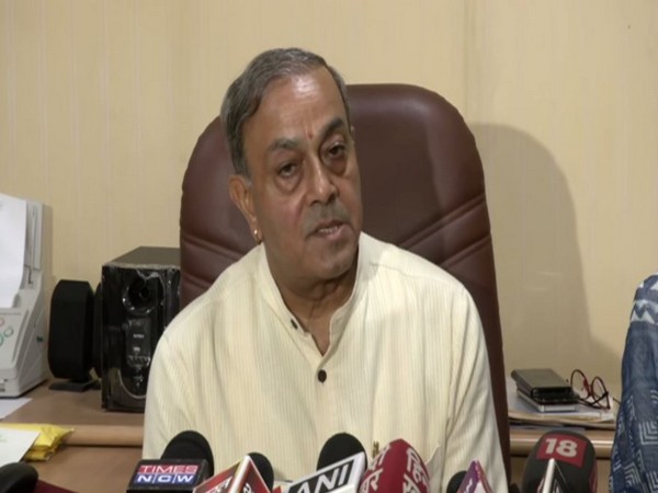 Congress RS MP Sanjay Singh announcing resignation from party on Tuesday.