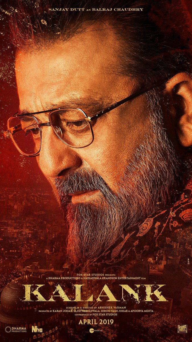 Sanjay Dutt's look from 'Kalank', Image courtesy: Instagram