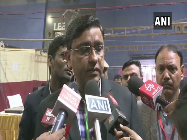 Sanjeev Kumar, Returning officer, Trilokpuri speaking to reporters. Photo/ANI
